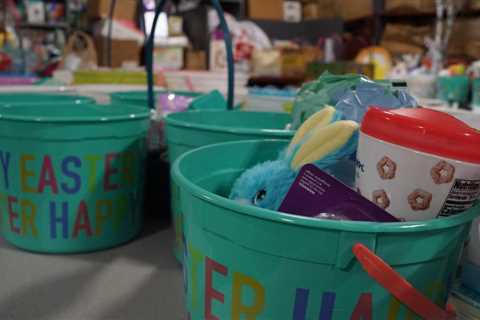 The student donates 500 Easter baskets to Tampa children