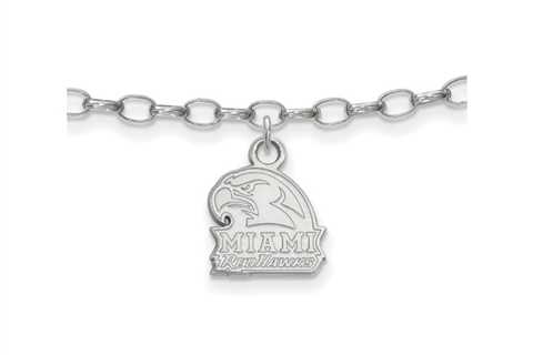 NCAA Sterling Silver Miami University Anklet, 9 Inch for $50