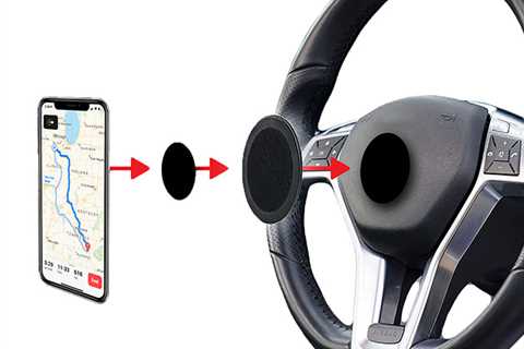 SafeVuu™ Steering Wheel Phone Mount for $34