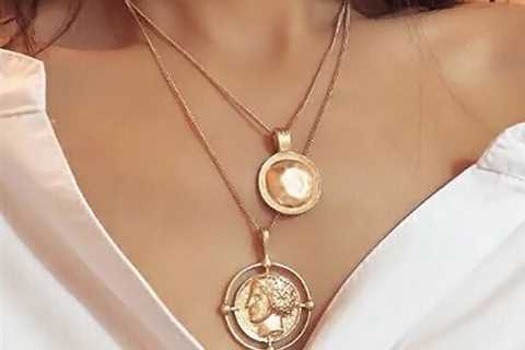 2-Piece Coin Head Necklace for $10