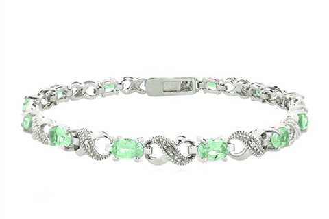 Simulated 5.55CTTW Peridot Multi-Stone Infinity Link Bracelet for $10