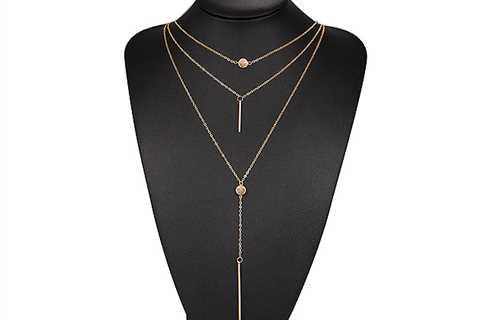 3-Piece Linear Vertical Drop 18K Gold-Plated Necklace for $10