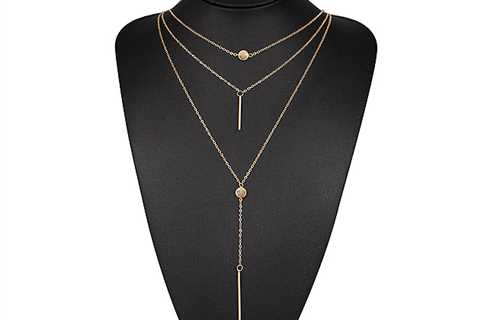 3-Piece Linear Vertical Drop 18Okay Gold-Plated Necklace