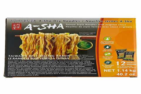 A-SHA Tainan Style Noodle with Original Sauce Pack - 12pk Taiwan Best Sell Ramen