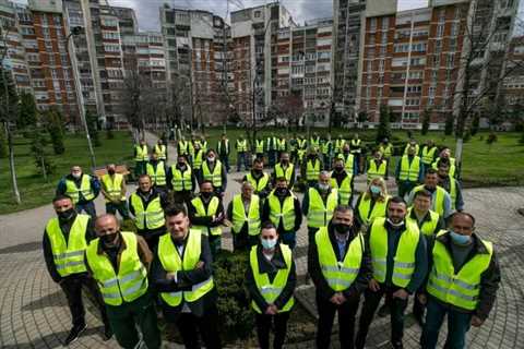 Ahmeti with a thank you to the Horticulture workers