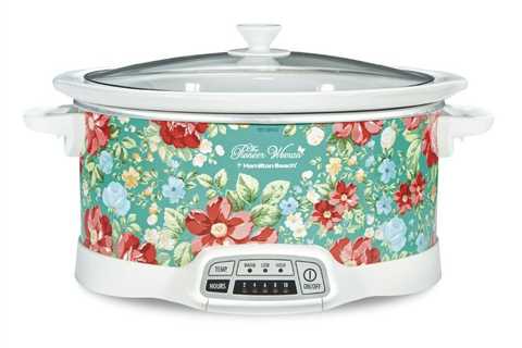 Best Selling Vintage Floral 7-Quart Programmable Slow Cooker