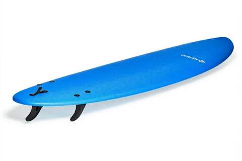 Best Selling Foam Surfboard with Leash and 3 Fins, Blue