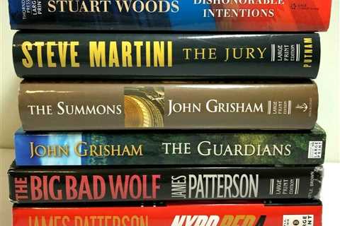 Lot 6 LARGE PRINT Best Selling Authors: Woods Grisham Patterson Martini EXC Cond