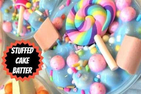 SLIME BLUE Birthday Cake Scented 2 oz USA Made Unicorn BUTTER charm best selling