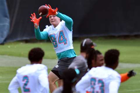 Miami Dolphins tight end hunter Long has left the practice field