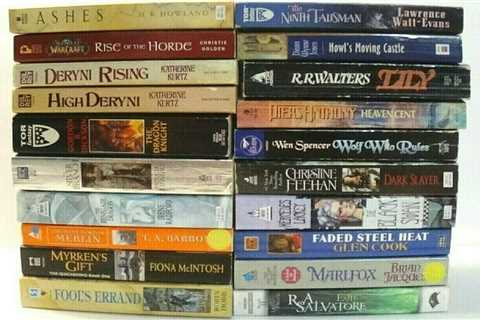 HUGE paperback fantasy book lot! 20 books! (classic & best-selling authors)