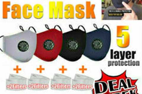Cotton WashableReusable ANTI-FOG Respirator Vent Face Mask + 2PM2.5 BEST SELL `0