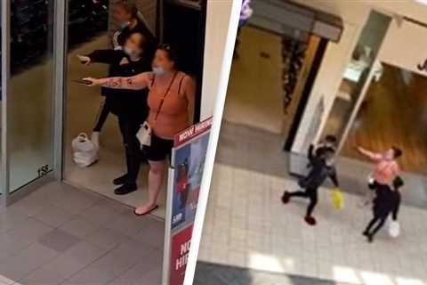 Shocking video shows mom aiming a gun at girl in a mall