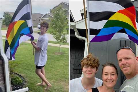 Dad Hangs Pleasure Flag To Assist Son In Viral TikTok