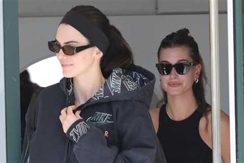 Kendall Jenner & Hailey Bieber Work Up a Sweat at Hot Pilates Class