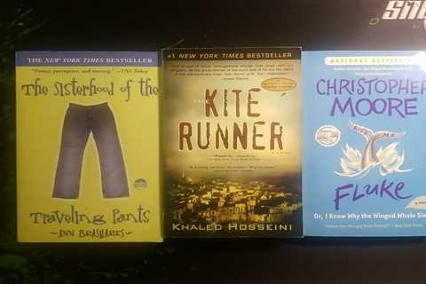 Lot of 3 best selling books Kite Runner, Sisterhood of the traveling pants,Fluke