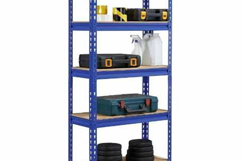 Best Sell 5-Shelf Freestanding Shelving Unit, Blue, Adjustable