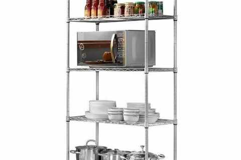 Best Sell Shelf Steel Wire Freestanding Shelves, Black and Chrome