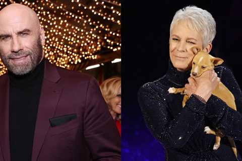 John Travolta & Son Ben Adopt Dog Jamie Lee Curtis at the Oscars