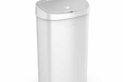 Best Sell 13.2 gal /50 L Motion Sensor Kitchen Garbage Can White Stainless Steel