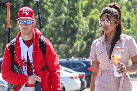 Priyanka Chopra supports Nick Jonas at his baseball game