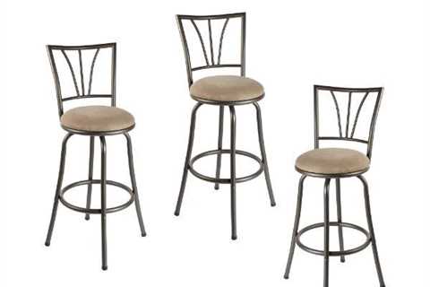 Best Selling Bar Stools, Adjustable Height, Beige, Set of 3