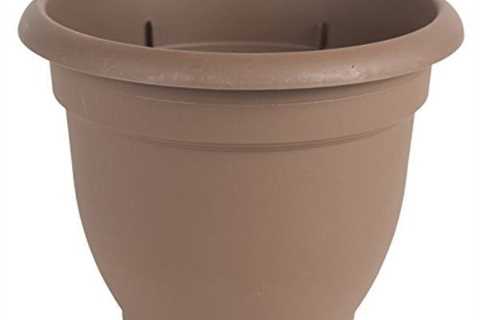 Best Selling  Planter 8.75 x 7 Plastic Round Chocolate Brown