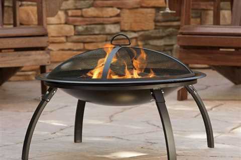 Best selling Black Outdoor Fire Pit Round 26 Steel Wood Burning Foldable