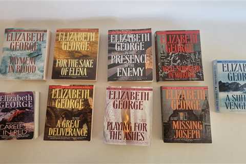 Lot of 9 Elizabeth George Books (New York Times Best Selling Author) Like New