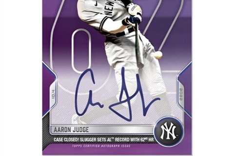 Aaron Judge Topps Now On Card Auto # to 25 Purple 62 HR Card Pre-Sell