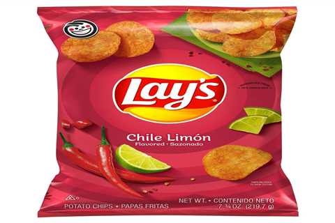 Lay's CHILI LIMON Flavor Potato Chips 7.75oz (1 Bag) BEST SELL BY Date OCT 2022