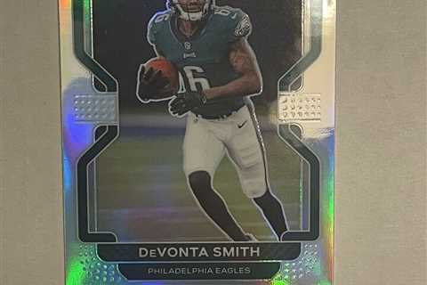 DeVonta Smith 2021 Panini Prizm #V-335 Silver Prizm Rookie Card RC Variation