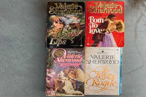 Lot of Four Romance Books Sherwood, Valerie Vintage 1980's Best Selling Author