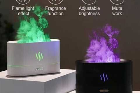 2022 Best Selling USB Ultrasonic Flame Humidifier Led RGB Colorful Essential Oil