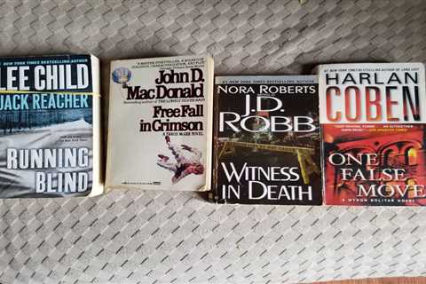 Mystery Paperbacks Lot of 4 -Robb, Coben, Child, MacDonald -Best Selling Authors