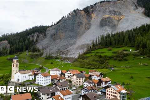 The Swiss village of Brienz was evacuated because of the risk of an impending rockfall