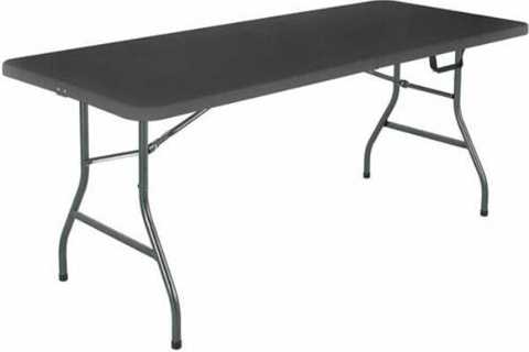 Best Selling 6 Foot Centerfold Folding Table, Black - 14678WSL1