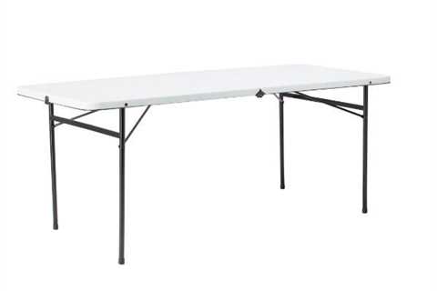 Best Selling - 6 Foot Bi-Fold Plastic Folding Table, White