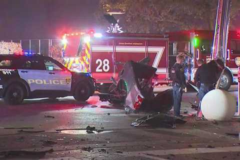 Houston crime: High-speed chase ends in fiery crash near Galleria