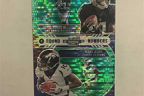 2020 Contenders Optic Henry Ruggs Jerry Jeudy Rookie Round Numbers Green /27