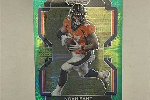 2021 Panini Prizm Noah Fant Green Hyper Prizm /175 Denver Broncos #200