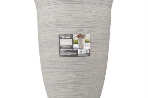 Best Selling Terrence 15 Wide Round Resin Vase, Cement Color