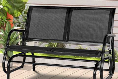 Best Selling - Steel Outdoor Glider Bench - Black