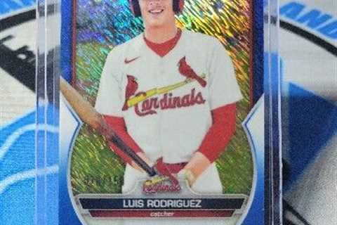 2023 Bowman Chrome 1st Luis Rodriguez BCP-130 Blue Shimmer /150 Cardinals