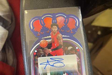 ANFERNEE SIMONS #/75 - AUTO BLUE HOLOFOIL -BLAZERS- 2022-23 PANINI CROWN ROYALE