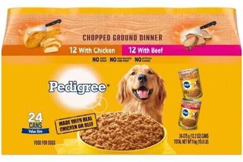 Best Selling Beef & Chicken Flavored Wet Dog Food Pack for Large Dogs, 13.2 oz