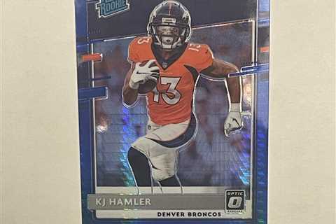 2020 Donruss Optic Rated Rookie Blue Hyper KJ Hamler RC #170 Broncos 🔥