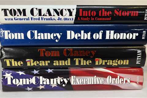 TOM CLANCY Best Selling Hardcover Books - Lot Of Four (4) 