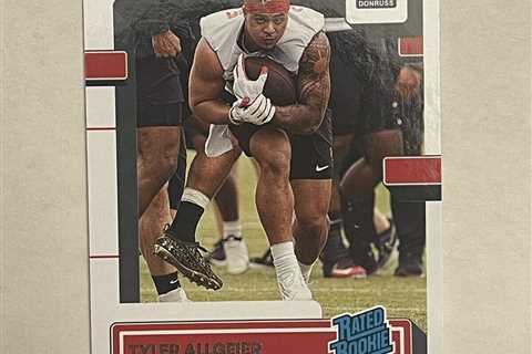 2022 Panini Donruss Football Tyler Allgeier Rated Rookie card