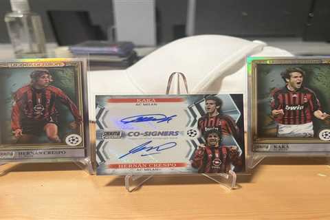 2023 Topps Chrome Stadium Club AC Milan Cosigners Kaka Hernan Crespo Auto